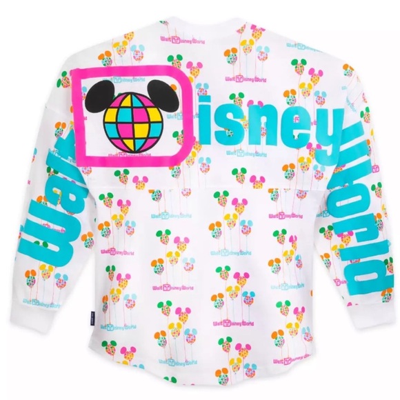 NWOT Colorful Balloon Print Disney Spirit Jersey XS - Picture 3 of 10